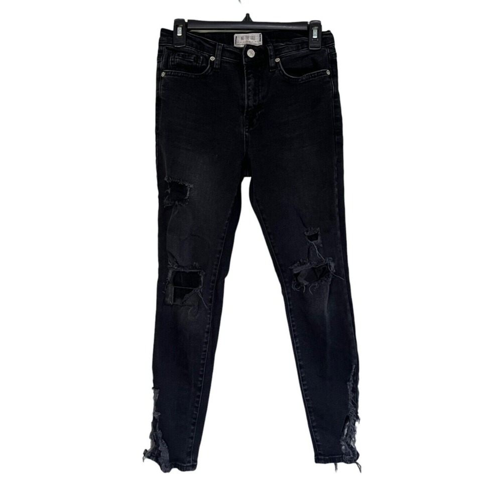 We The Free People Jeans Womens 27 Black Distressed Skinny High Waisted